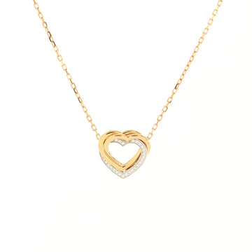 Cartier Trinity de Cartier Heart Pendant Necklace 18K Tricolor Gold with Diamonds