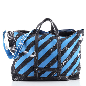 Off White Shopping Tote Limited Edition Marble Print Canvas Large