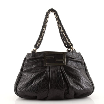 Fendi Mia Tote Pebbled Leather Medium