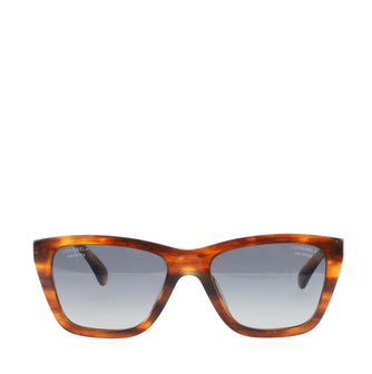 Chanel Cut-Out Logo Square Sunglasses Acetate and Metal