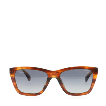 Chanel Cut-Out Logo Square Sunglasses Acetate and Metal