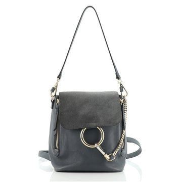 Chloe Faye Backpack Leather and Suede Small