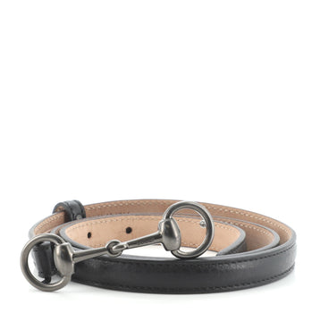 Gucci Horsebit Skinny Belt Leather Thin