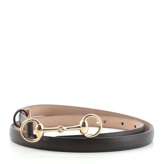 Gucci Horsebit Skinny Belt Leather Thin