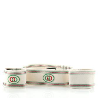Gucci Logo Headband and Wristband Set Elastic
