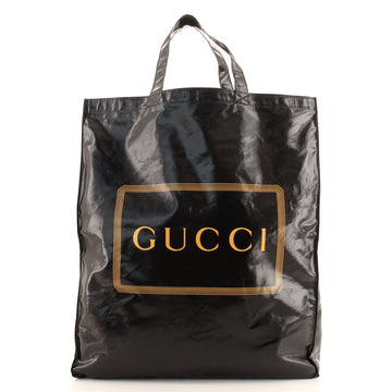 Gucci Logo Shopper Tote Coated Cotton Tall