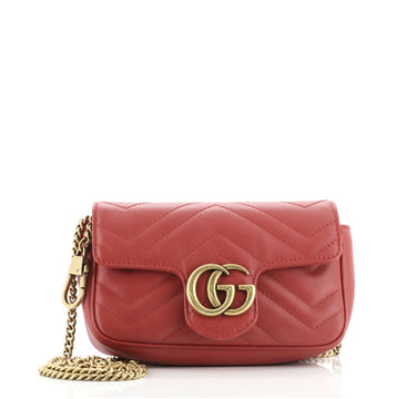 Gucci GG Marmont Flap Bag Matelasse Leather Super Mini