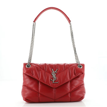 Saint Laurent LouLou Puffer Shoulder Bag Quilted Leather Small