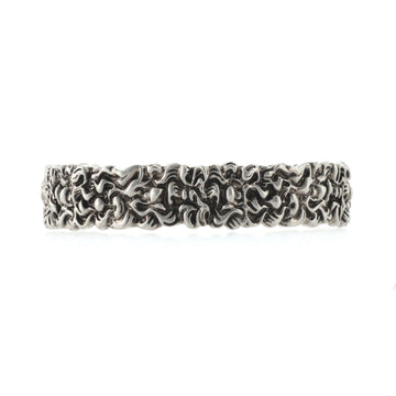 Gucci Lion Mane Cuff Bracelet Engraved Metal Medium