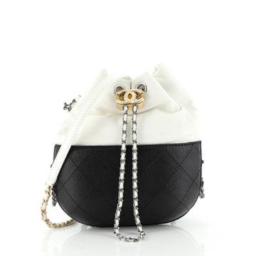 Chanel Gabrielle Drawstring Bag Quilted Calfskin Small