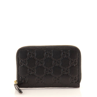 Gucci Zip Around Card Case Guccissima Leather