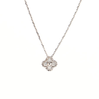 Van Cleef & Arpels Arno Alhambra Pendant Necklace 18K White Gold and Diamonds