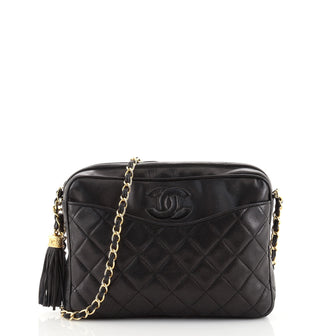 Chanel Vintage Front Pocket Camera Bag Quilted Lambskin Medium