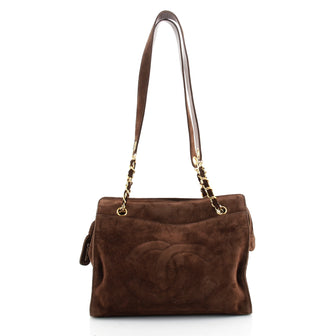 Chanel Vintage Timeless Chain Shoulder Bag Suede Medium