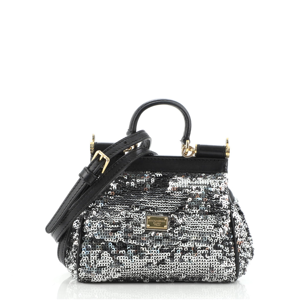 Dolce and Gabbana Sequined Miss Sicily Mini Bag Dolce & Gabbana