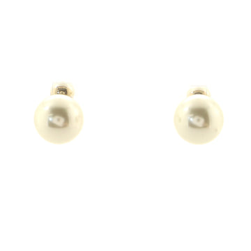 Christian Dior Tribales Stud Earrings Faux Pearls