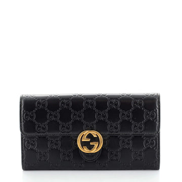 Gucci Icon Continental Wallet Guccissima Leather