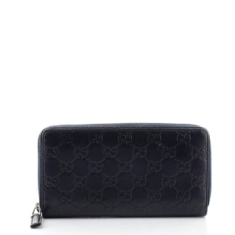 Gucci Signature Zip Around Wallet Guccissima Leather