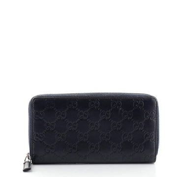 Gucci Signature Zip Around Wallet Guccissima Leather