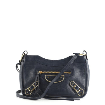 Balenciaga Hip Classic Metallic Edge Crossbody Bag Leather