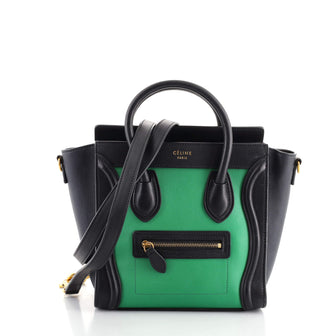 Celine Tricolor Luggage Bag Leather Nano