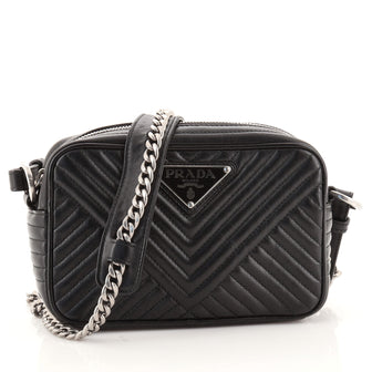 Prada Camera Bag Chevron Leather Small