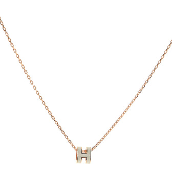Hermes Pop H Pendant Necklace Metal and Enamel Mini