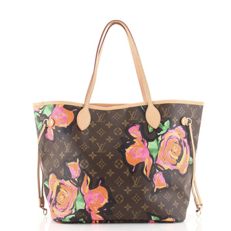 Louis Vuitton Neverfull Tote Limited Edition Monogram Roses MM