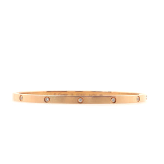 Cartier Love 10 Diamond Bracelet 18K Rose Gold with Diamonds Small