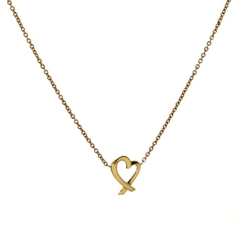 Tiffany & Co. Paloma Picasso Loving Heart Pendant Necklace 18K Yellow Gold