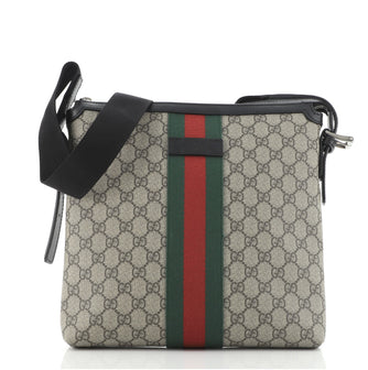 Gucci Web Messenger Bag GG Coated Canvas Medium