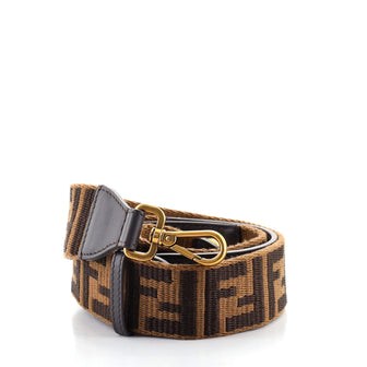 Fendi FF 1974 Strap You Shoulder Strap Zucca Canvas with Studded Leather