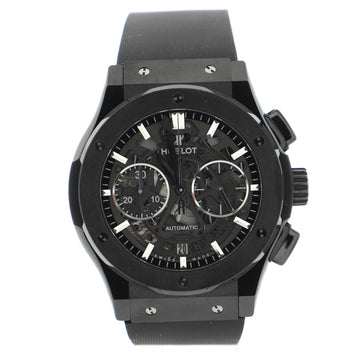 Hublot Classic Fusion Aerofusion Black Magic Chronograph Automatic Watch Ceramic and Rubber 45
