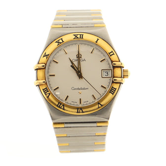 Omega Constellation Quartz Watch Stainless Steel and Yellow Gold 33