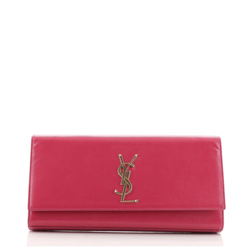 Saint Laurent Classic Monogram Clutch Leather Long