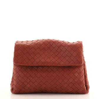 Bottega Veneta Compartment Flap Clutch Intrecciato Nappa Medium