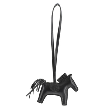 Hermes So Black GriGri Rodeo Touch Bag Charm Leather with Alligator PM