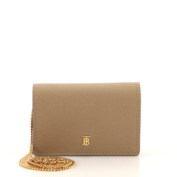 Burberry Jessie Chain Card Case Leather