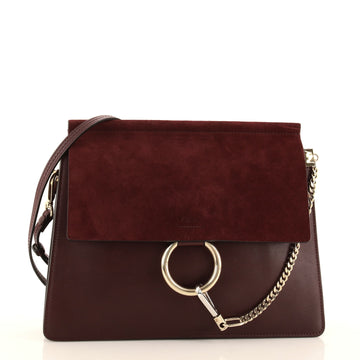 Chloe Faye Shoulder Bag Leather and Suede Medium
