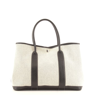 Hermes Garden Party Tote Toile and Leather 36