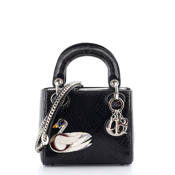Christian Dior Lady Dior Bag Limited Edition Embellished Crackled