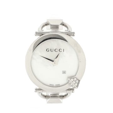 Gucci Chiodo Quartz Watch Stainless Steel with Diamonds and Mother of Pearl 35