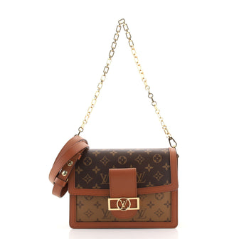 Louis Vuitton Dauphine Shoulder Bag Reverse Monogram Canvas MM