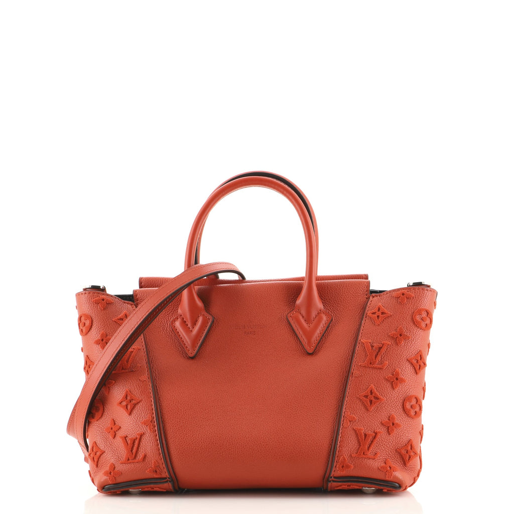 Louis Vuitton, Bags, Louis Vuitton France Authentic W Bb Veau Red  Cashmere Leather Tote Handbag