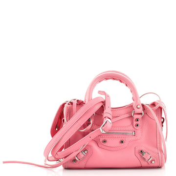 Balenciaga City Classic Studs Bag Leather Nano