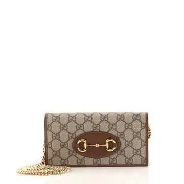 Gucci 1955 Horsebit Chain Wallet GG Coated Canvas