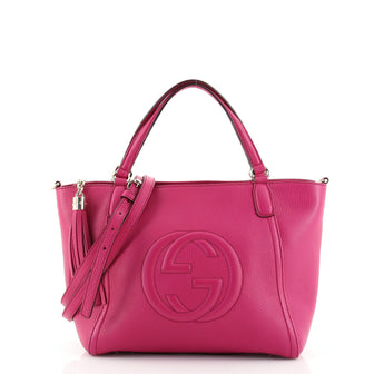 Gucci Soho Convertible Top Handle Bag Leather Small