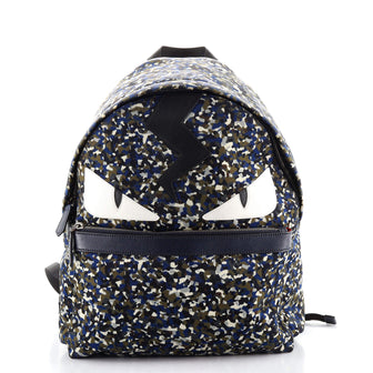 Fendi Monster Backpack Printed Nylon Large