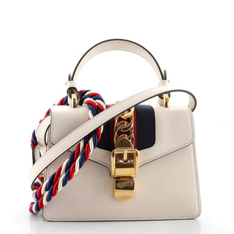 Gucci Sylvie Top Handle Bag Leather Mini