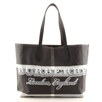 Burberry Doodle Reversible Tote Printed Canvas Large